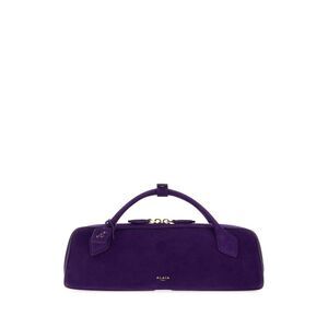 Alaia Women Purple Suede Teckel Handbag